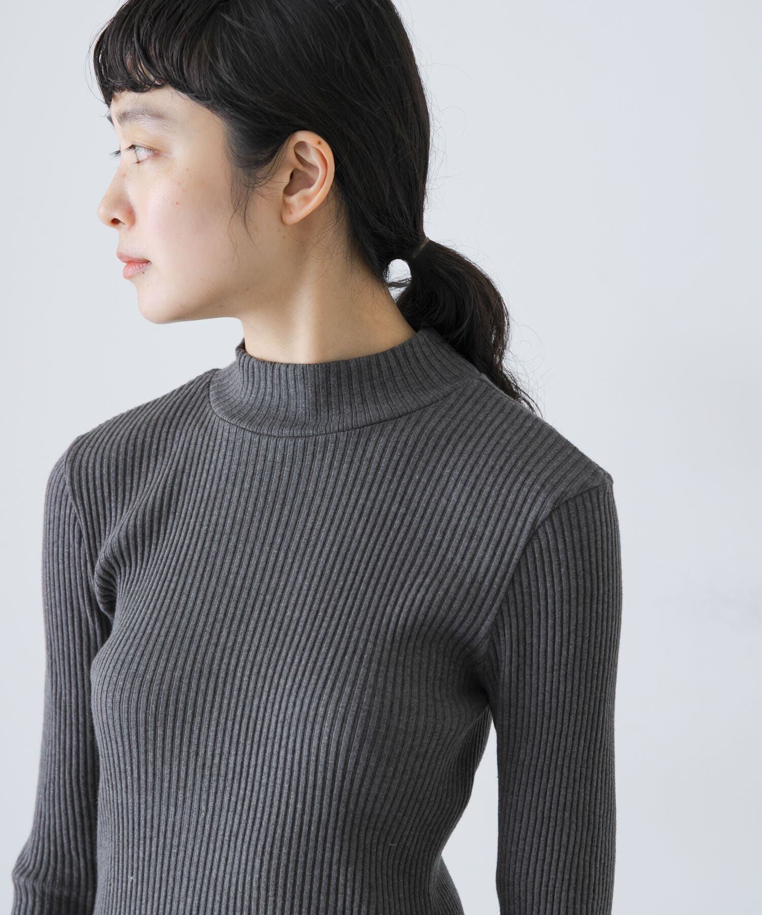 かぐれ「ヤクコットンハイネックカットソー」|Tシャツ・カットソー|