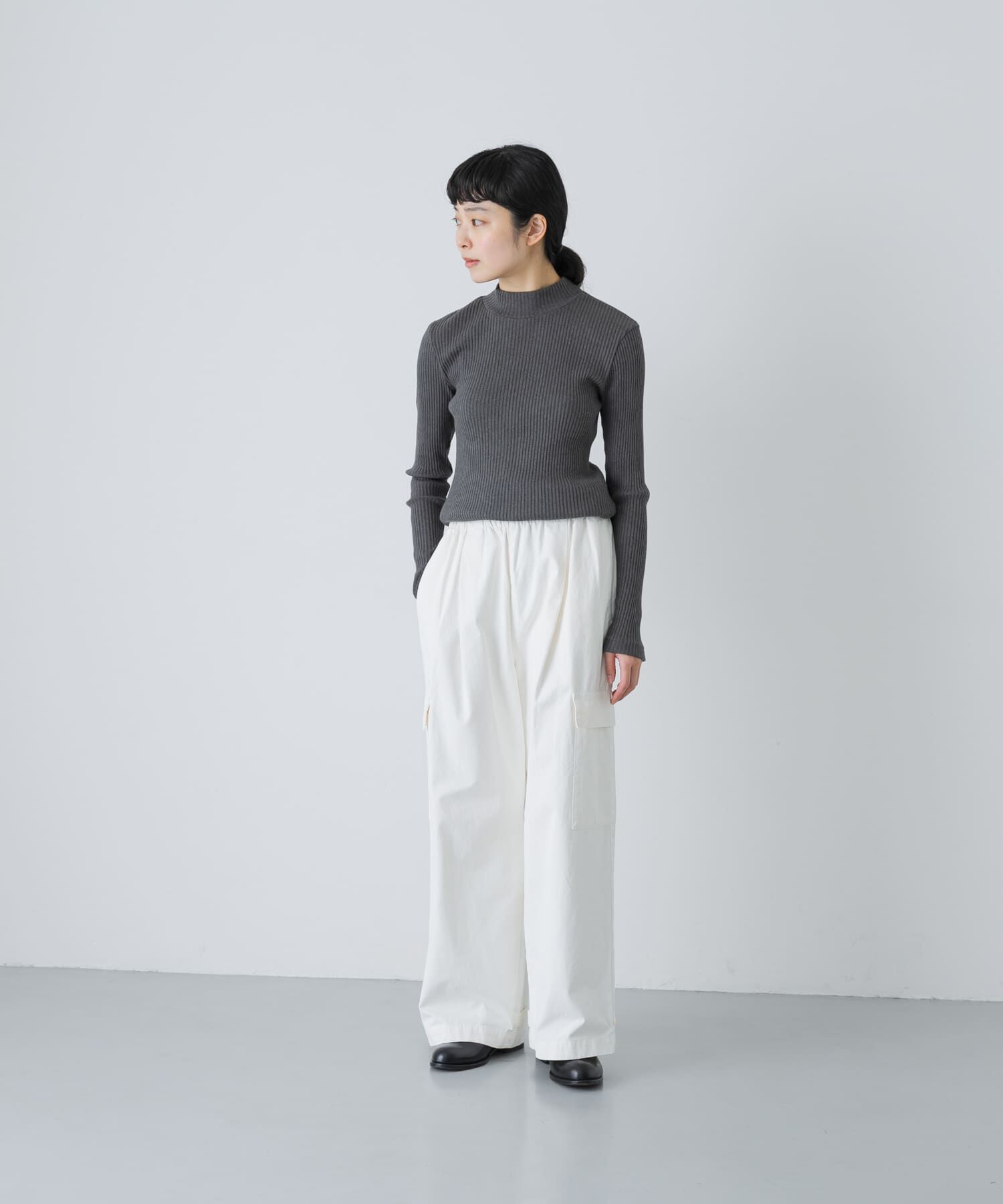 かぐれ「ヤクコットンハイネックカットソー」|Tシャツ・カットソー|