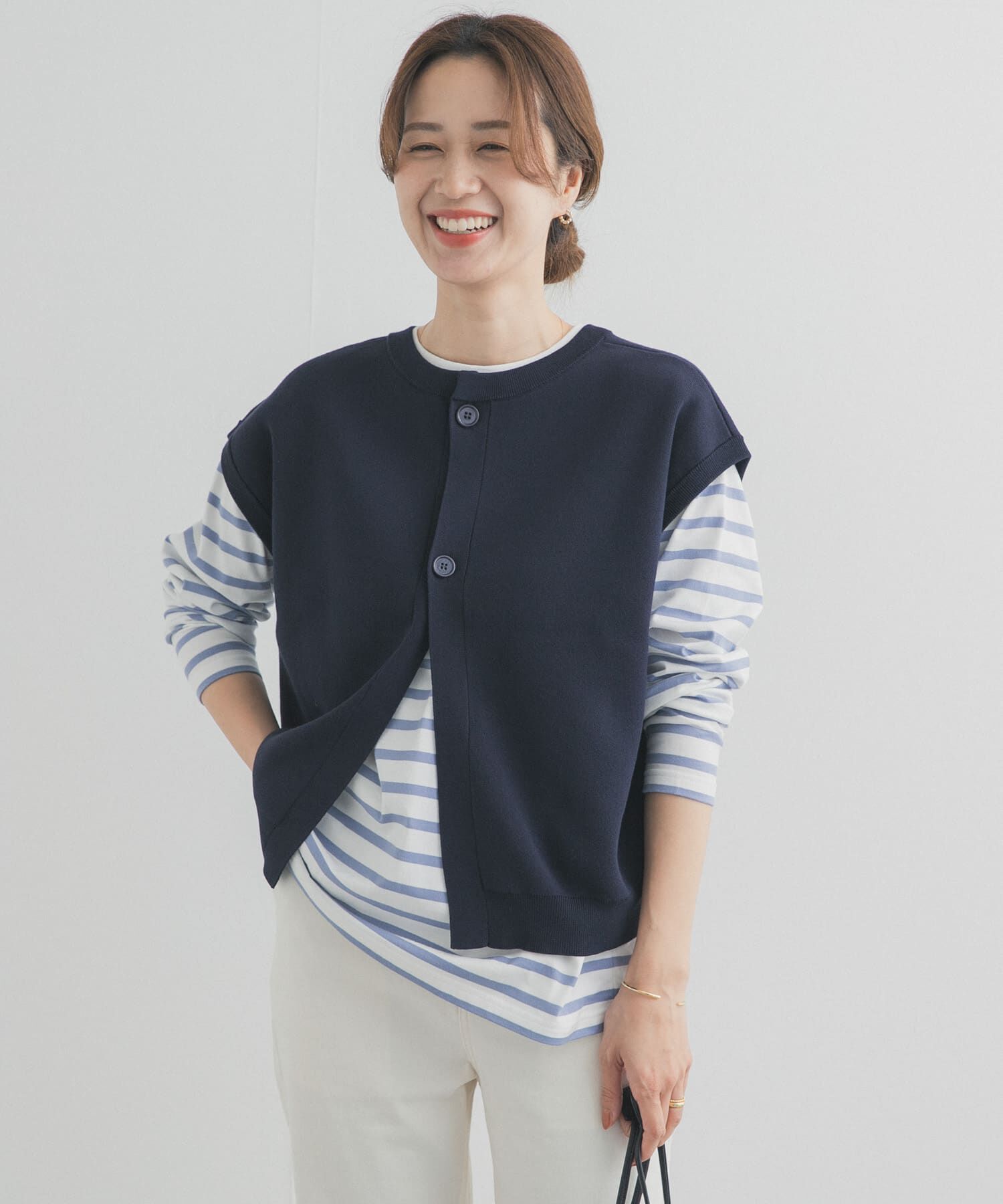 URBAN RESEARCH DOORS「『仁村紗和さん着用』『UR TECH Renew Knit』2WAYベスト」|ベスト・ジレ|