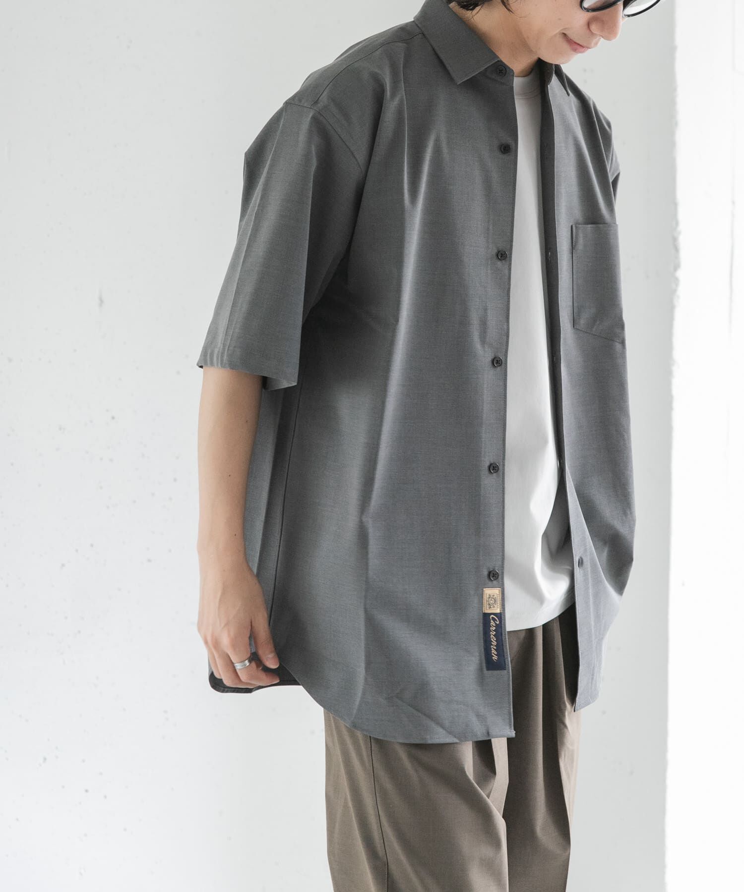 URBAN RESEARCH DOORS「FORK&SPOON　キャリーマンレギュラーカラーシャツ」|シャツ・ブラウス|