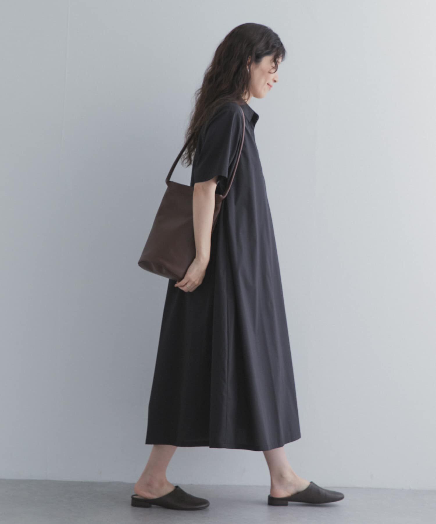 URBAN RESEARCH DOORS「衿付きスキッパーAラインワンピース」|ワンピース|