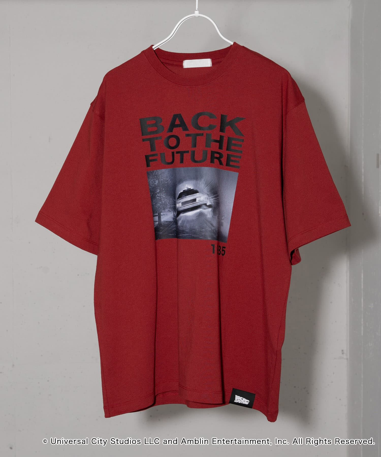 SENSE OF PLACE by URBAN RESEARCH「『別注』SENSE OF PLACE&times;BTTF　クルーネックプリントTシャツ A」|Tシャツ・カットソー|レッド