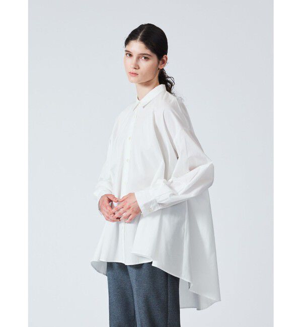 mizuiro ind「mizuiro ind ワイドシャツチュニック」|シャツ・ブラウス|