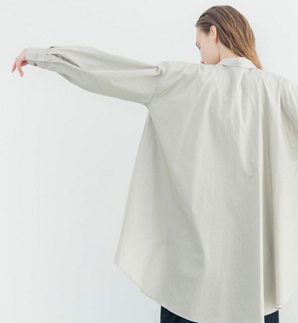 mizuiro ind「mizuiro ind ワイドシャツチュニック」|シャツ・ブラウス|