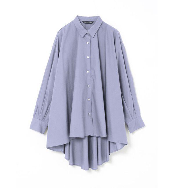 mizuiro ind「mizuiro ind ワイドシャツチュニック」|シャツ・ブラウス|サックス