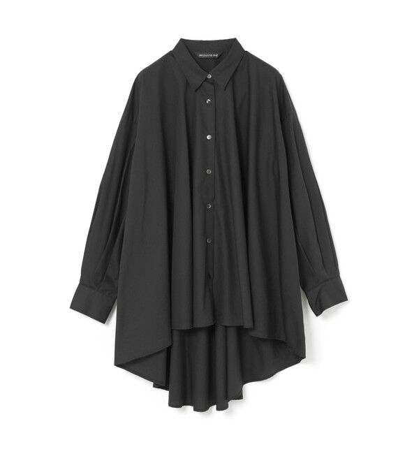 mizuiro ind「mizuiro ind ワイドシャツチュニック」|シャツ・ブラウス|ブラック