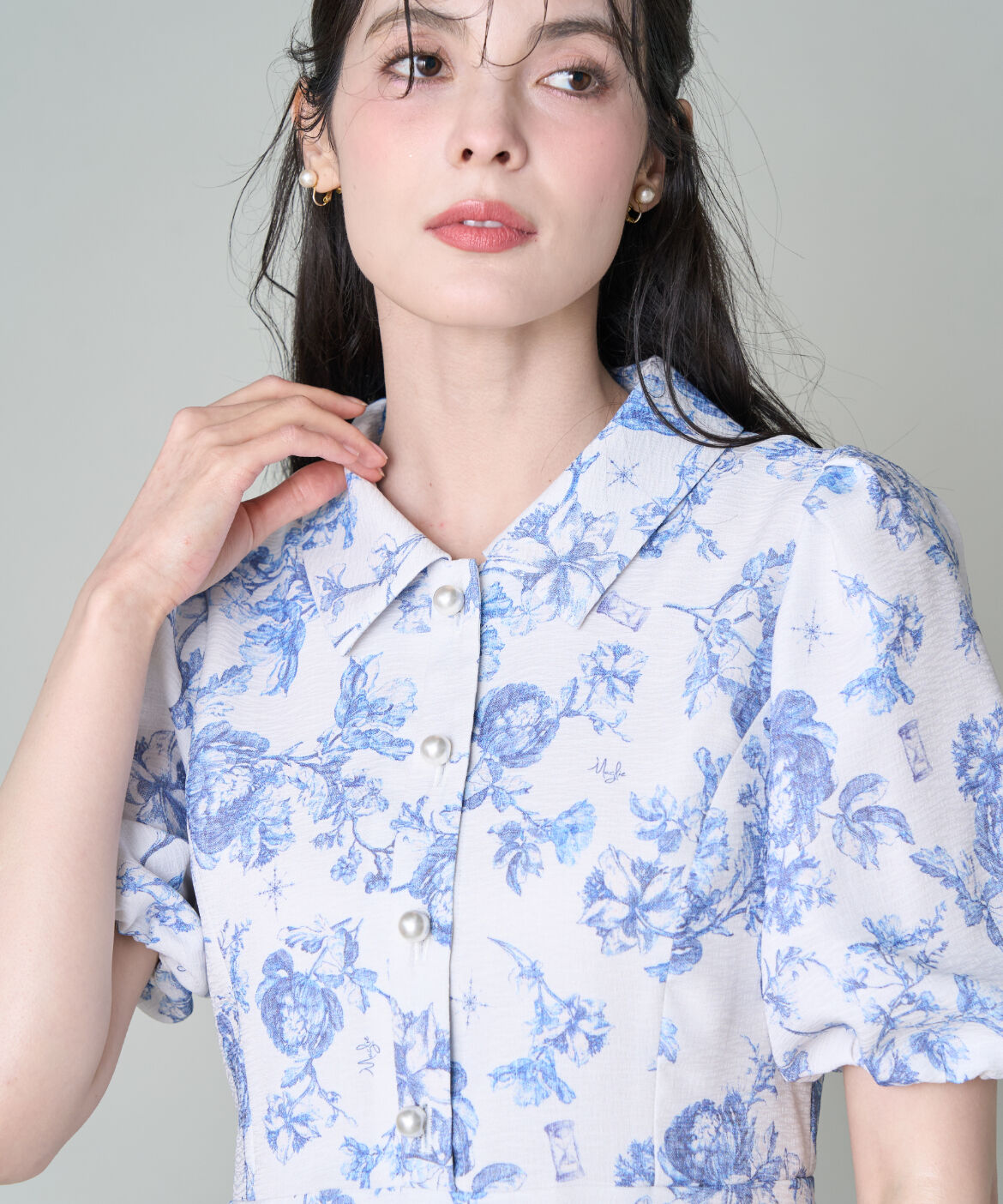Maglie le cassetto「《大きいサイズ》トワルドジュイ風ワンピース《M Maglie le cassetto》」|ワンピース|