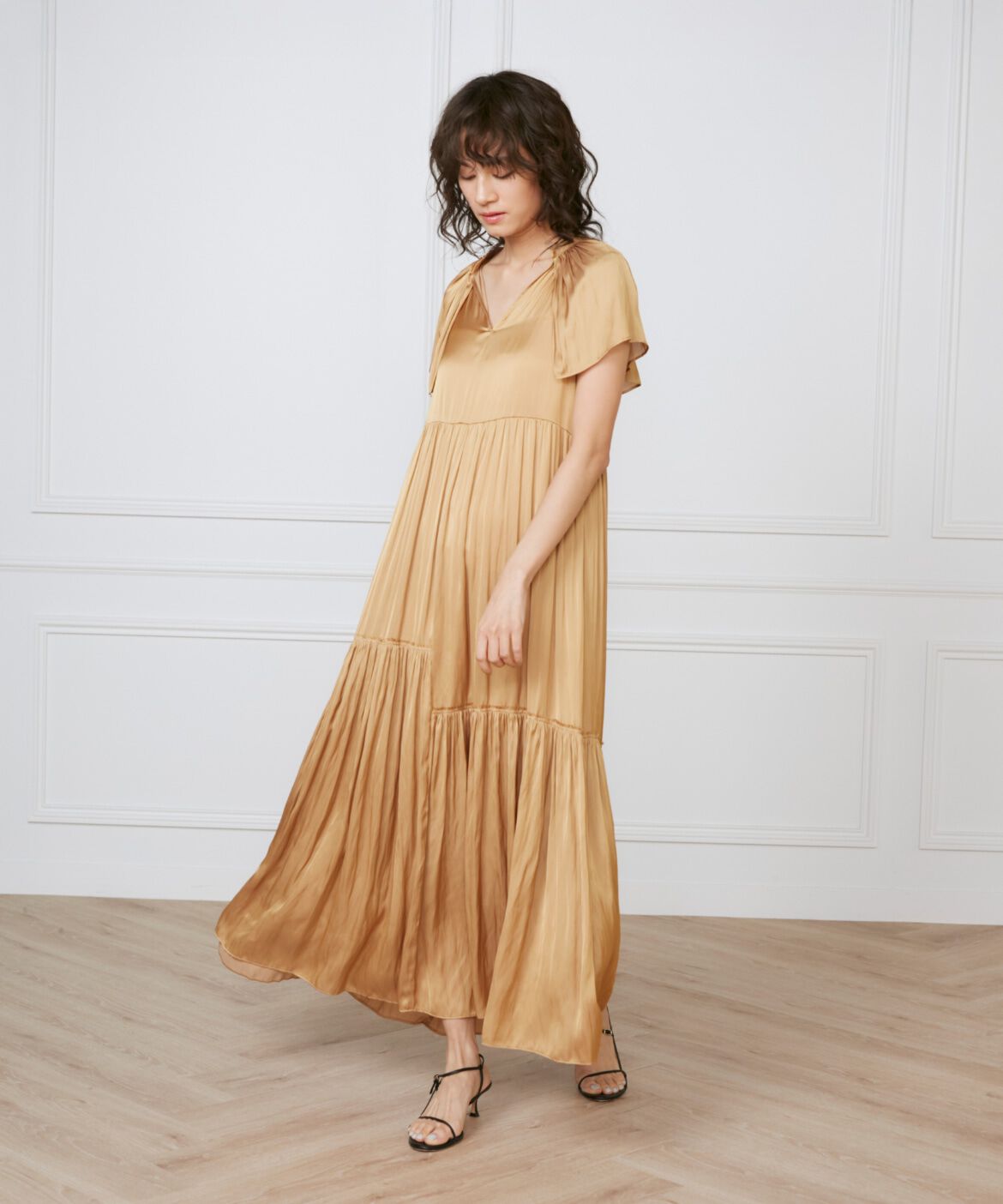 INED「《大きいサイズ》ケープワンピース《la veille by SUPERIOR CLOSET》」|ワンピース|