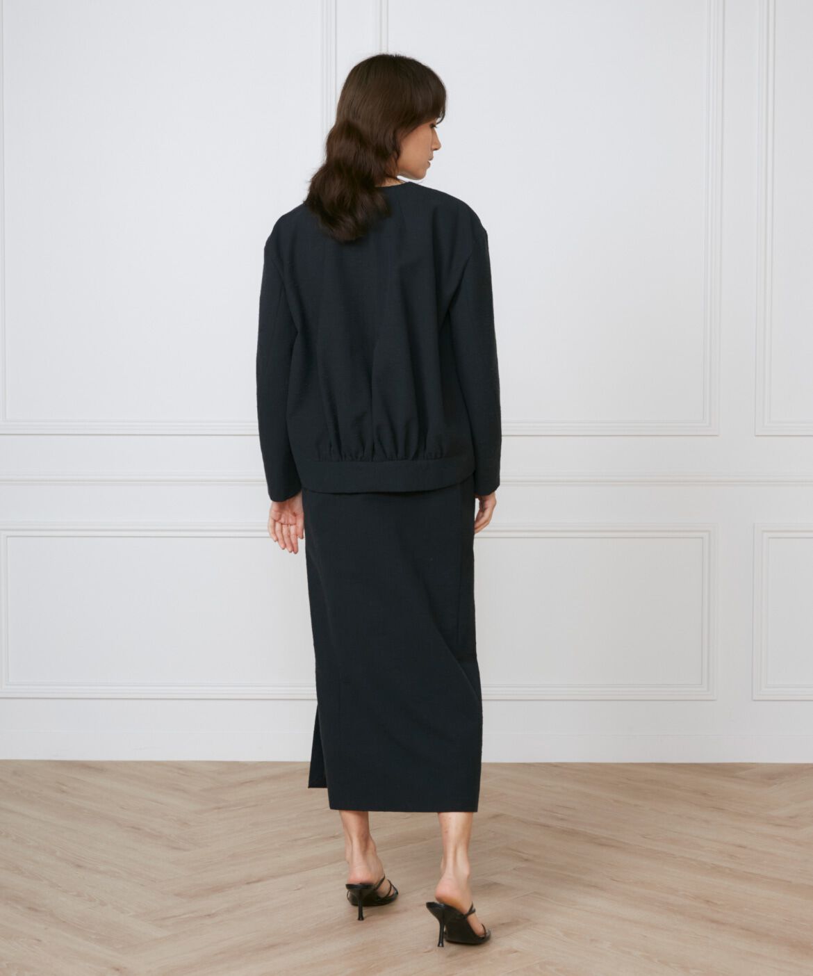 INED「《大きいサイズ》サイドスリットスカート《la veille by SUPERIOR CLOSET》」|タイト|