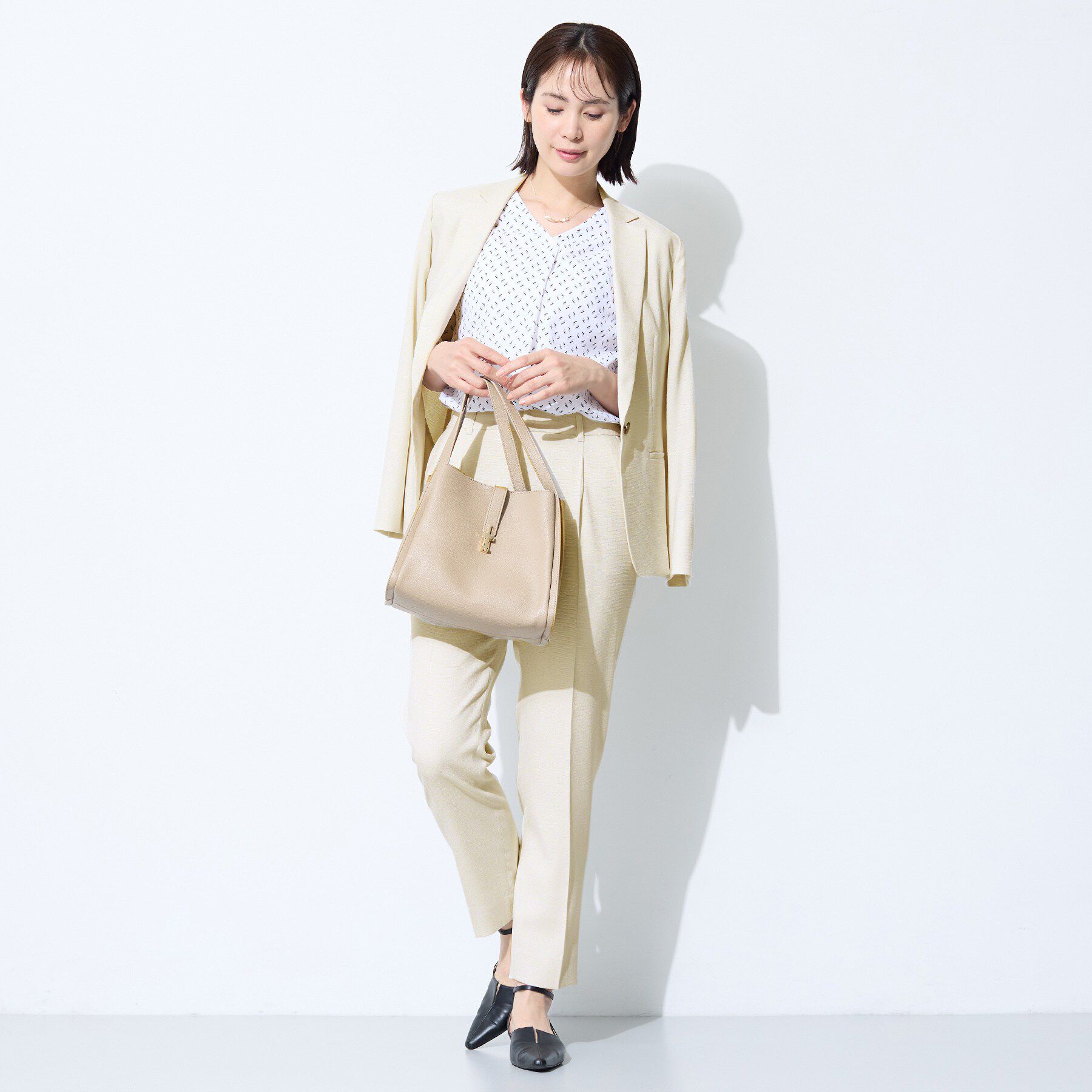 INDIVI「【SETUP可能／快適／シワになりにくい】リネンライクジャケット」|テーラードジャケット|