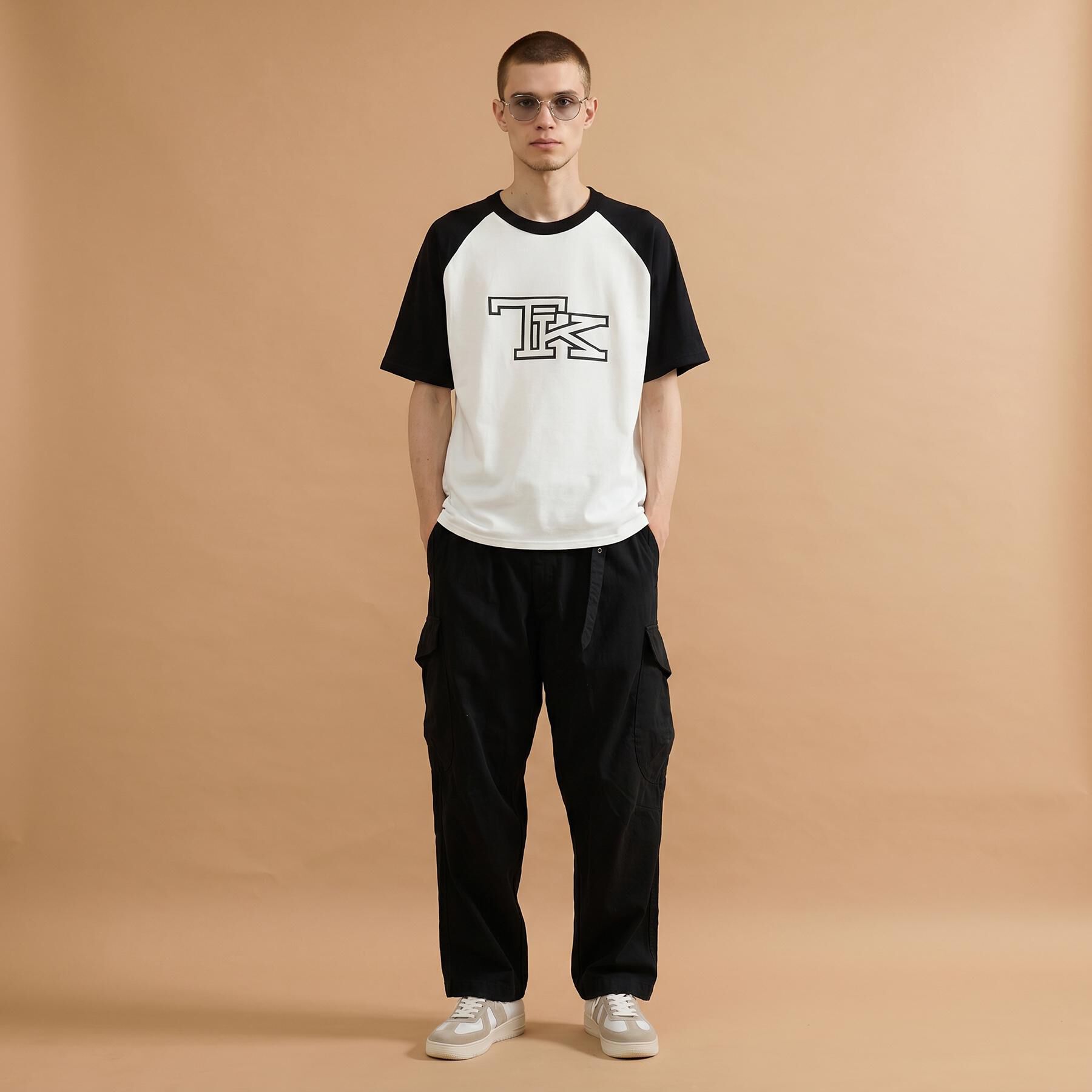 40CARATS&525「カレッジ風TKラグラン配色ミニ裏毛T」|Tシャツ・カットソー|