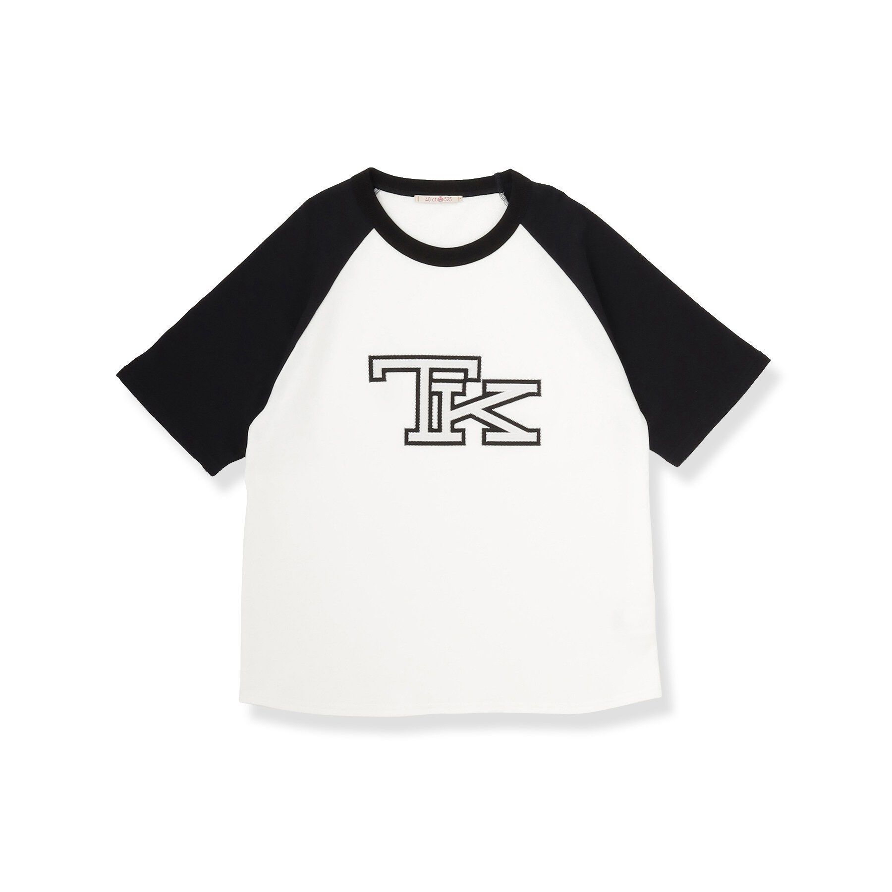 40CARATS&525「カレッジ風TKラグラン配色ミニ裏毛T」|Tシャツ・カットソー|