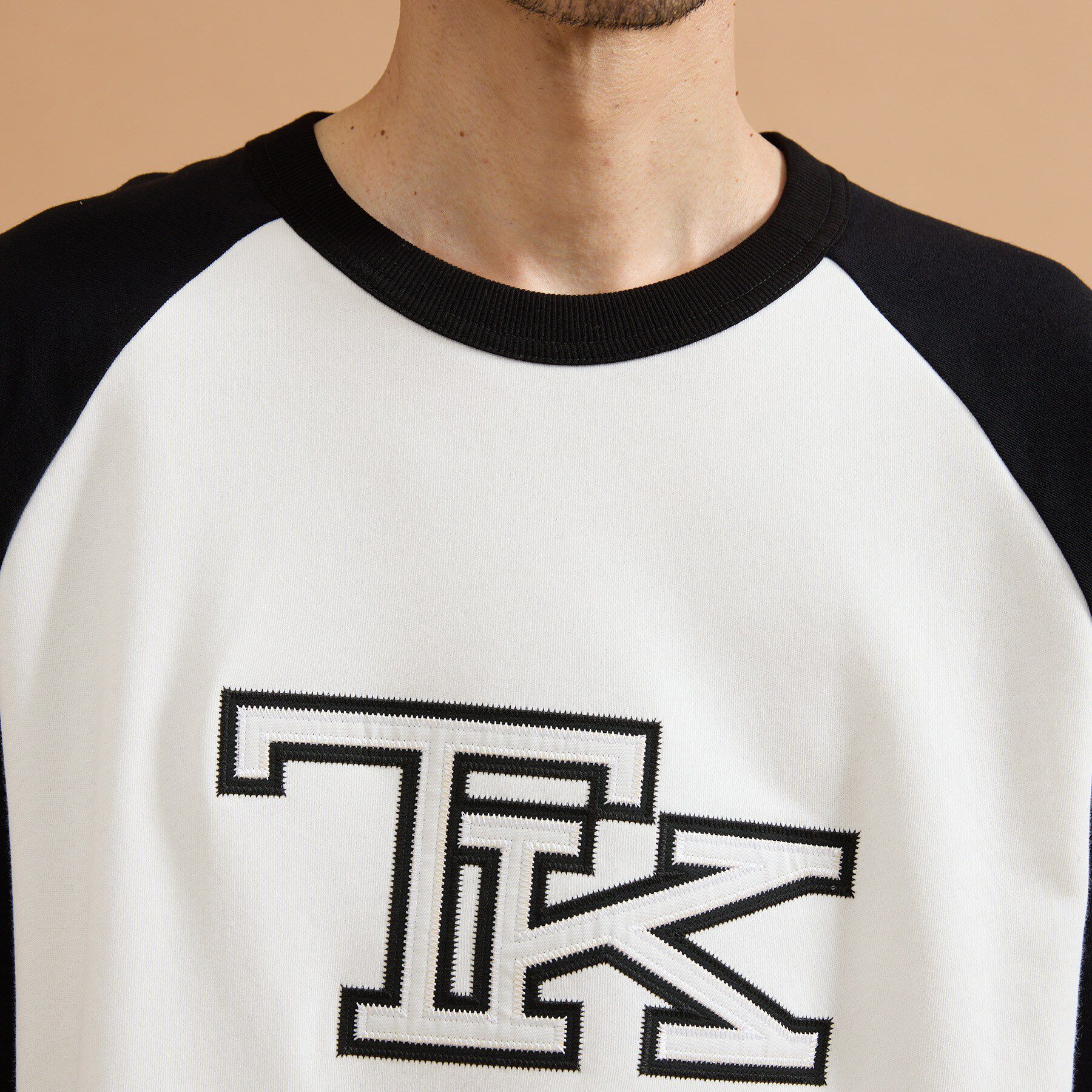 40CARATS&525「カレッジ風TKラグラン配色ミニ裏毛T」|Tシャツ・カットソー|