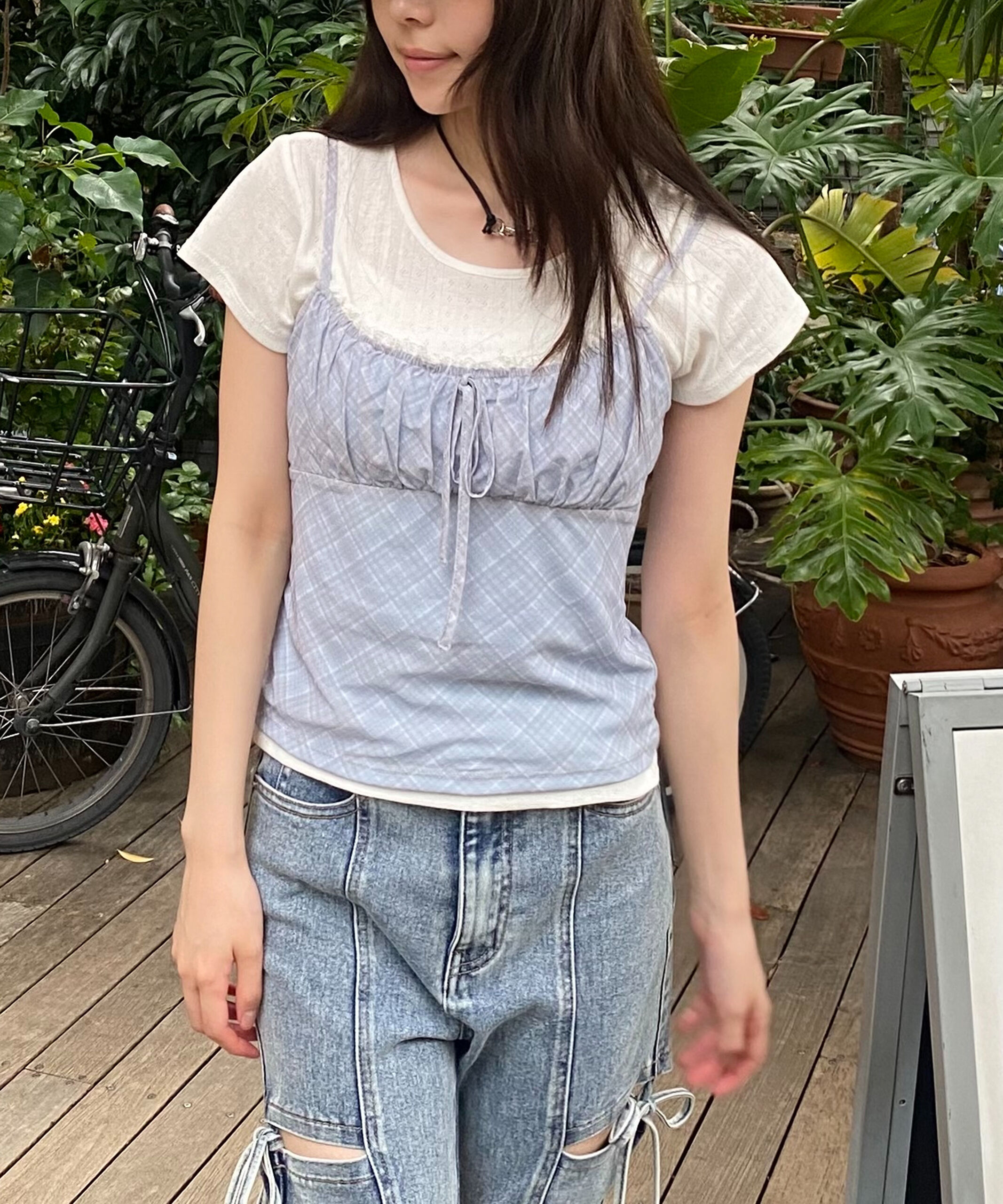  「針抜きテレコTシャツ&times;アソートキャミセット」|Tシャツ・カットソー|サックスベー 3