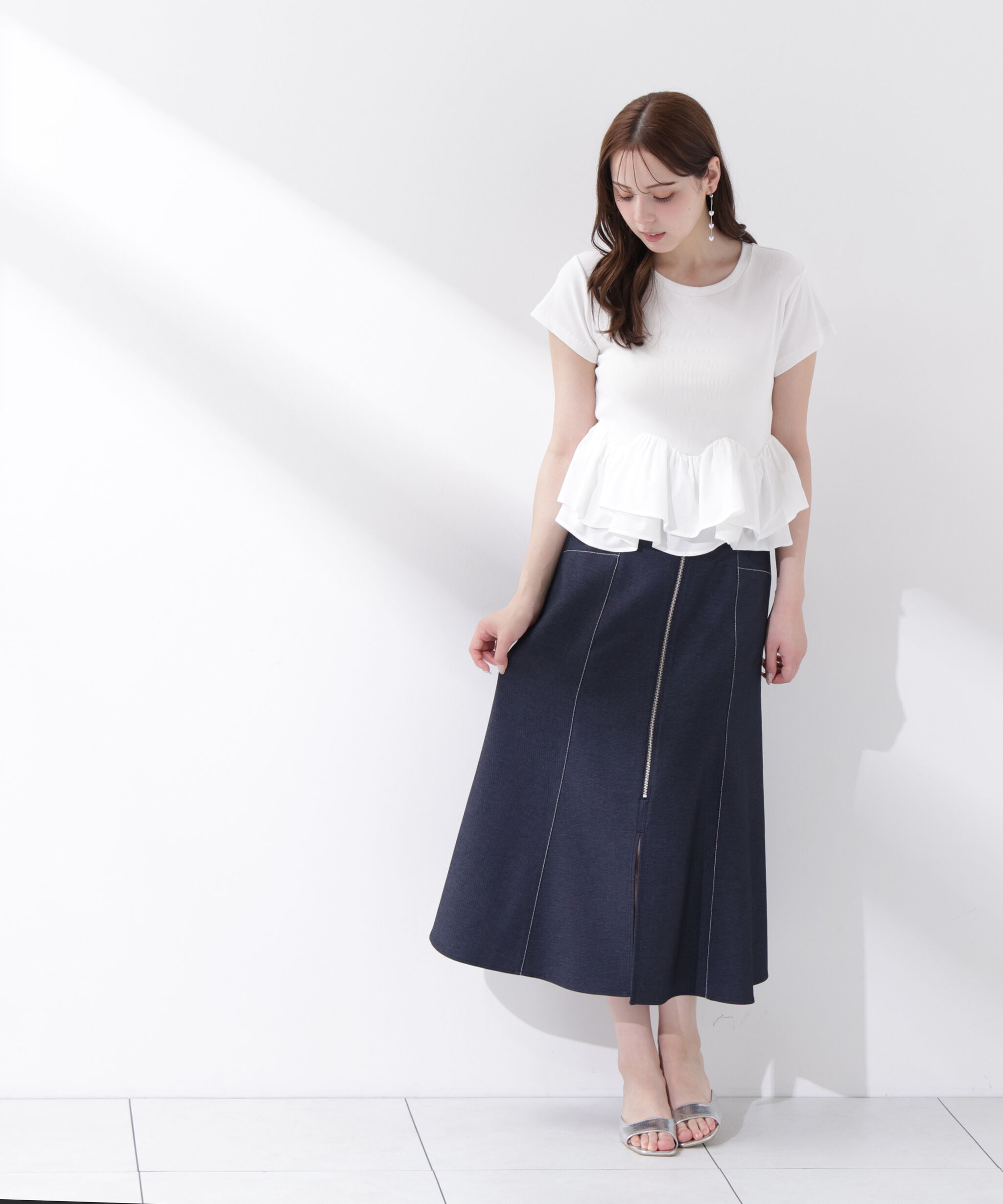 PROPORTION BODY DRESSING「＜中川紅葉さん着用＞フロントジップマーメードスカート」|スカート|