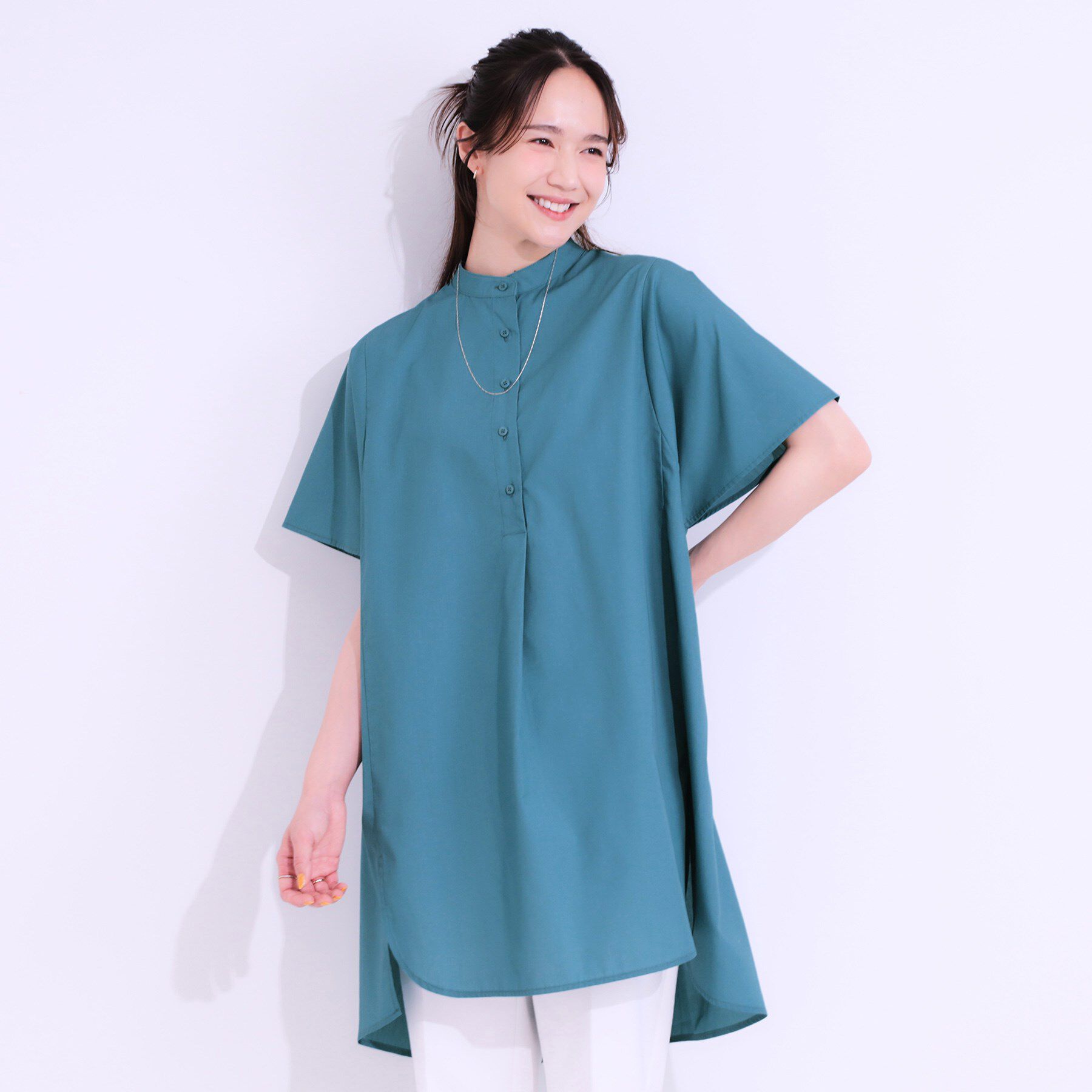 SHOO･LA･RUE「【洗える】体型きれい見え チュニックワンピース」|チュニック|