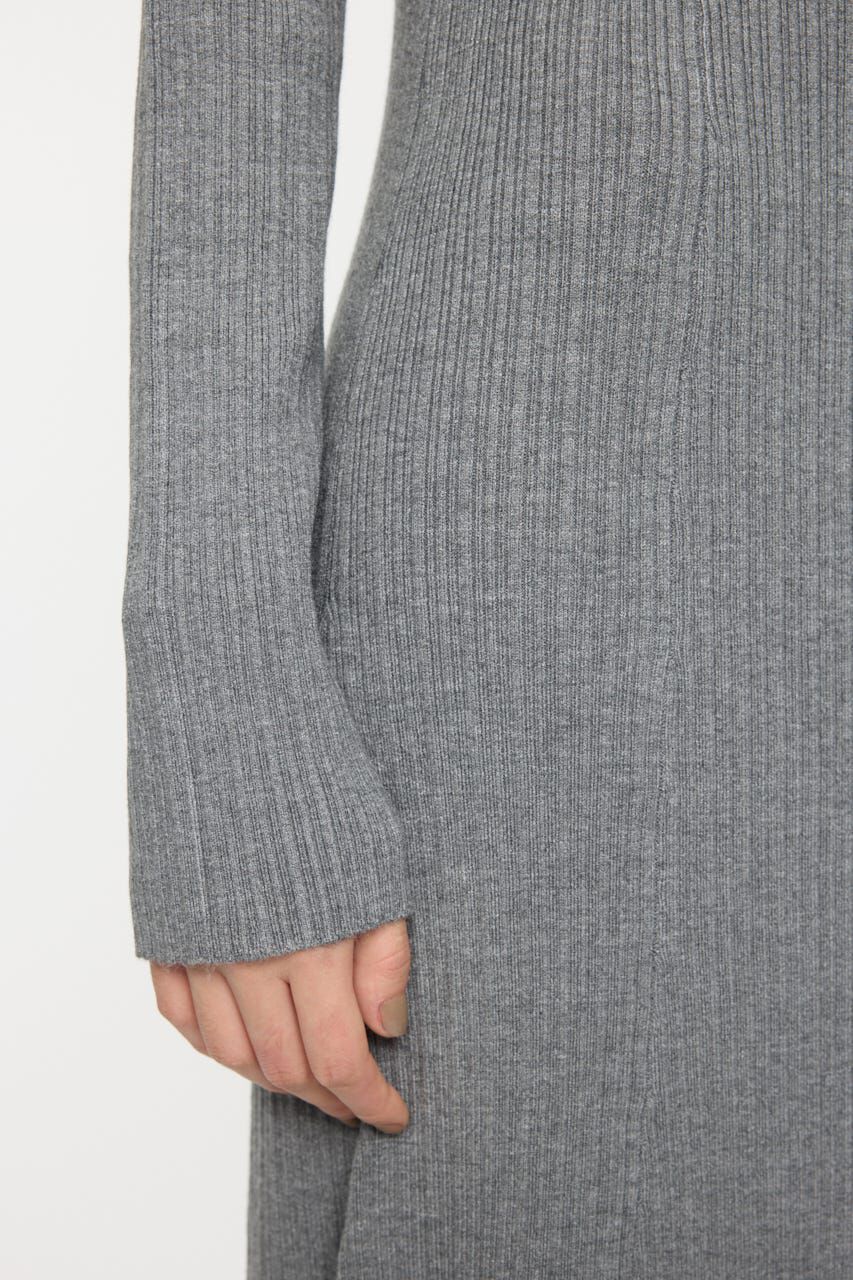 MOUSSY「ASYMMETRY COLLAR KNIT ドレス」|ワンピース|