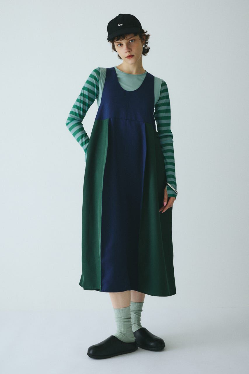 HeRIN.CYE「Cocoon switching dress」|ワンピース|柄NVY5