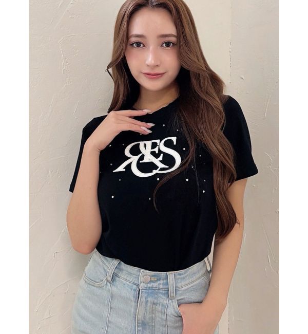 RESEXXY「ポイントロゴデザインTシャツ」|Tシャツ・カットソー|ブラック