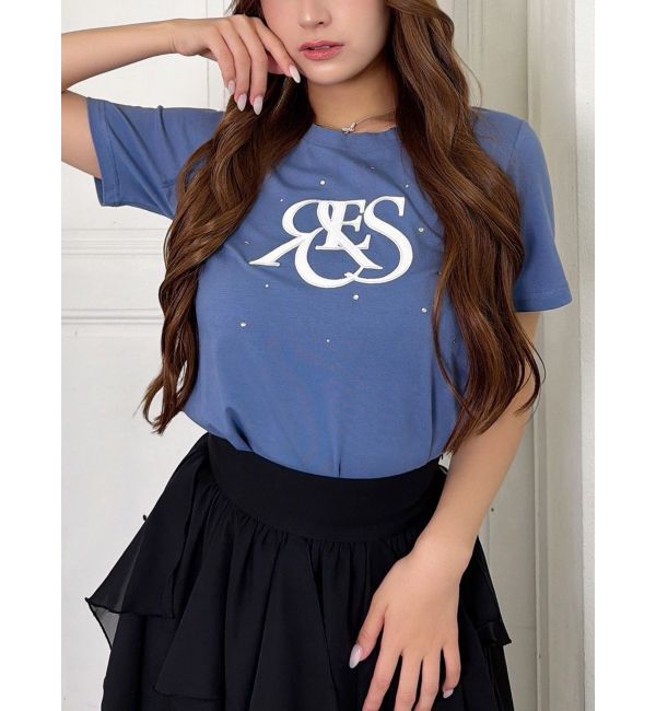 RESEXXY「ポイントロゴデザインTシャツ」|Tシャツ・カットソー|ブルー