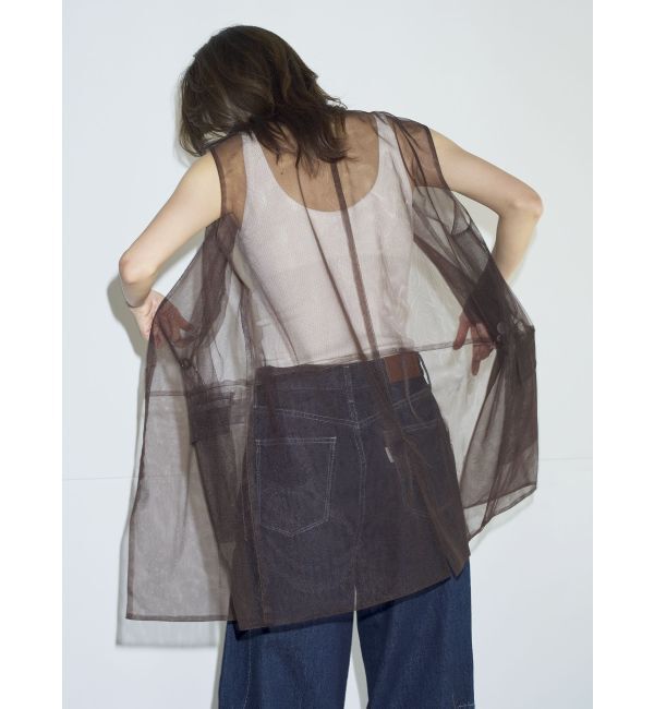 Ungrid「【Htage】チュールコンビフェイクレザージャケット」|その他|