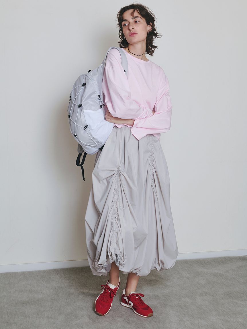 emmi atelier「emmiロゴクルーネックロングTシャツ」|Tシャツ・カットソー|