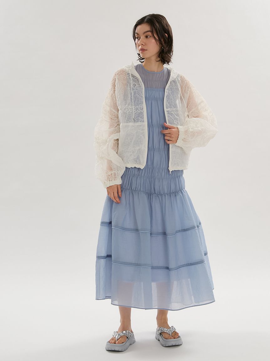 emmi atelier「フラワーエンブロイダリーブルゾン【セットアップ対応】/ハンドウォッシャブル」|ブルゾン・スタジャン|