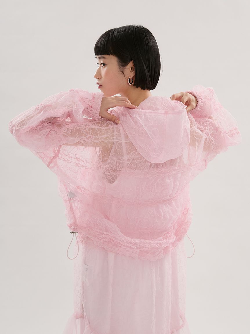 emmi atelier「フラワーエンブロイダリーブルゾン【セットアップ対応】/ハンドウォッシャブル」|ブルゾン・スタジャン|