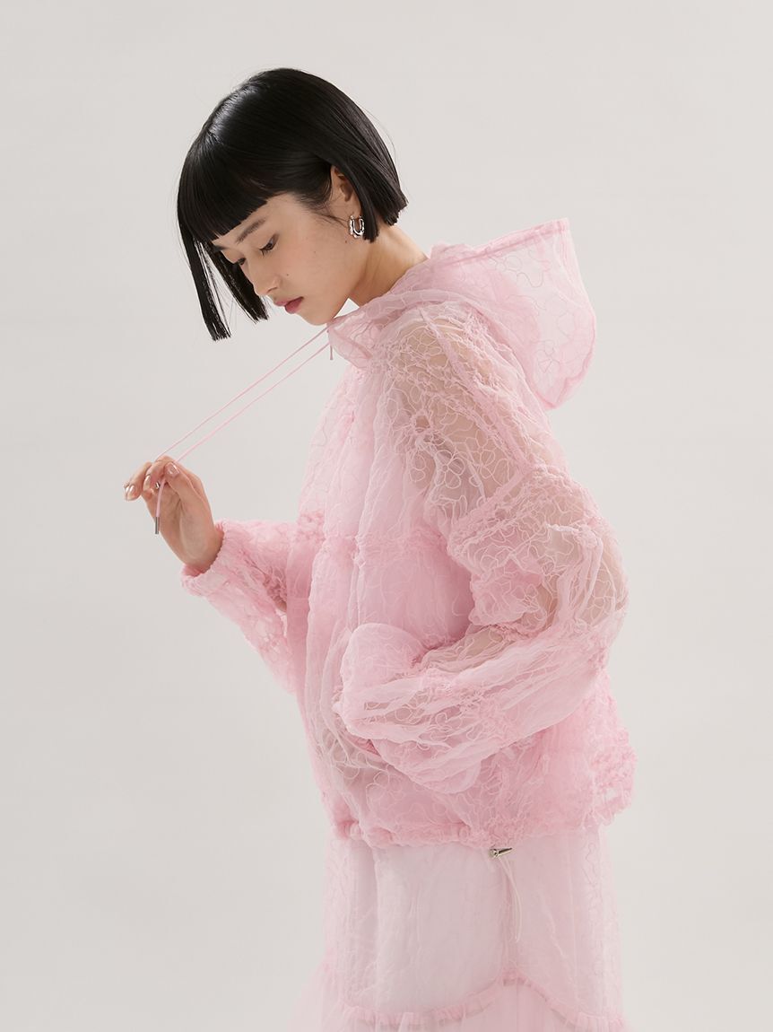 emmi atelier「フラワーエンブロイダリーブルゾン【セットアップ対応】/ハンドウォッシャブル」|ブルゾン・スタジャン|