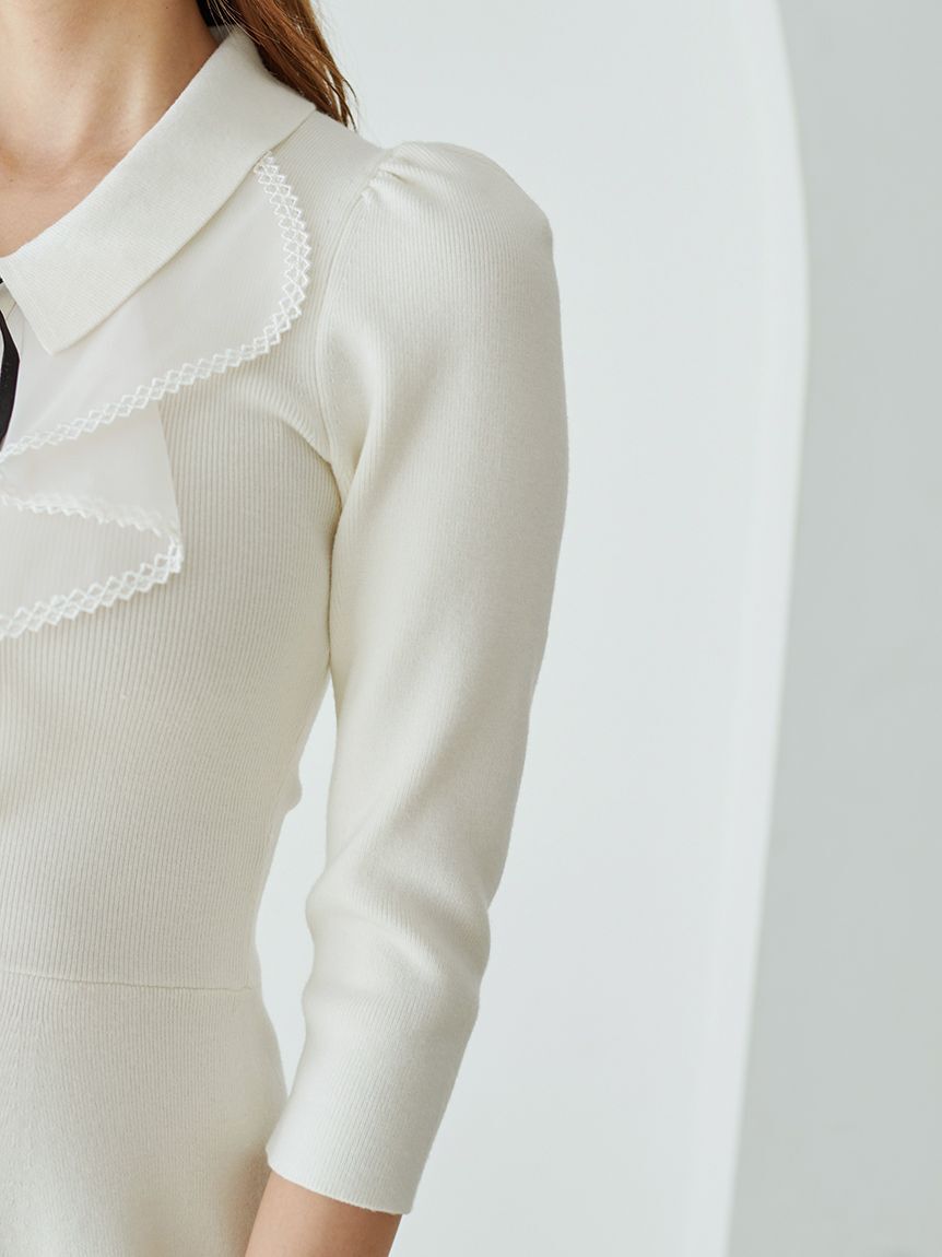 SNIDEL「ラッフルミニニットワンピース」|ワンピース|