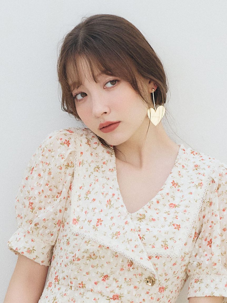 LILY BROWN「ハートプレートピアス」|ピアス|
