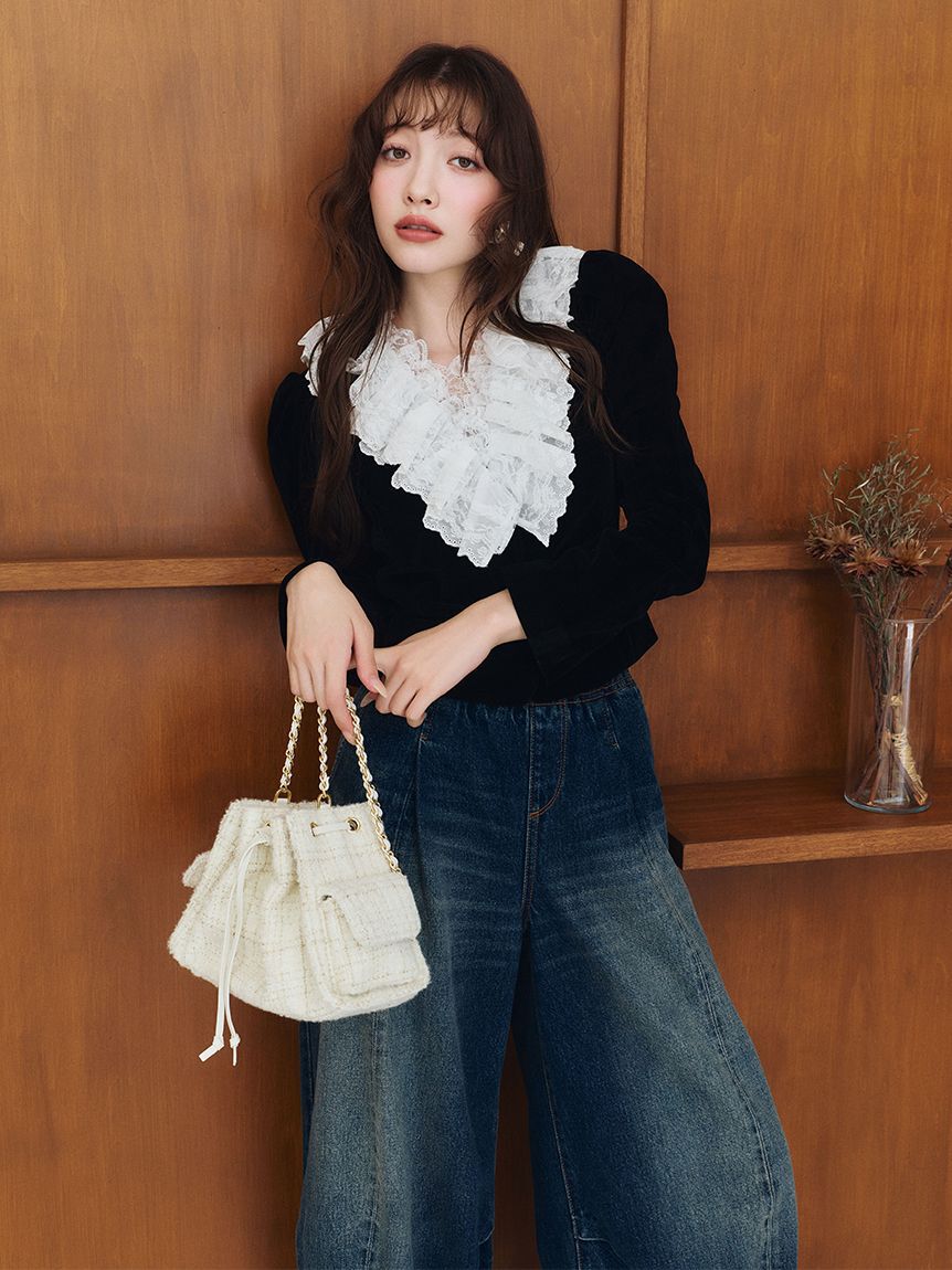 LILY BROWN「[L.B CANDY STOCK] ビジューリボンピアス」|ピアス|