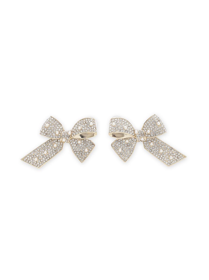LILY BROWN「[L.B CANDY STOCK] ビジューリボンピアス」|ピアス|GLD