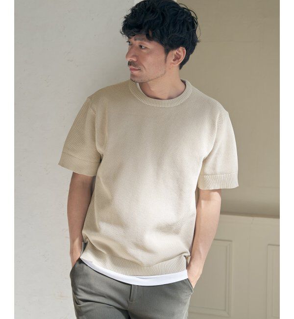 ikka「【2点セット】GOKU楽ニット半袖セット」|プルオーバー|