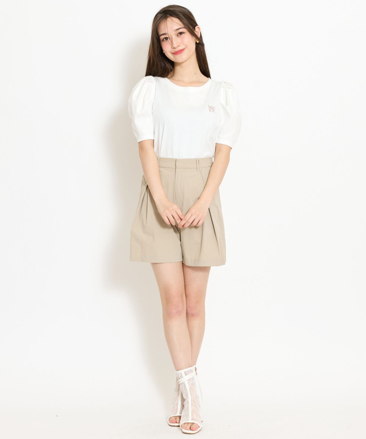 WILLSELECTION「ロゴ刺繍タックスリーブTシャツ」|Tシャツ・カットソー|