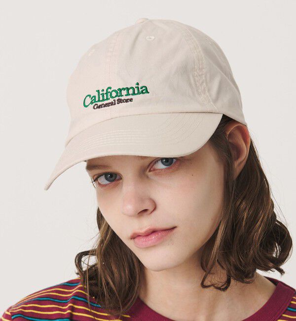 California General Store「＜CGS.＞タイプライター ロゴ キャップ」|キャップ・キャスケット|OFF WHITE