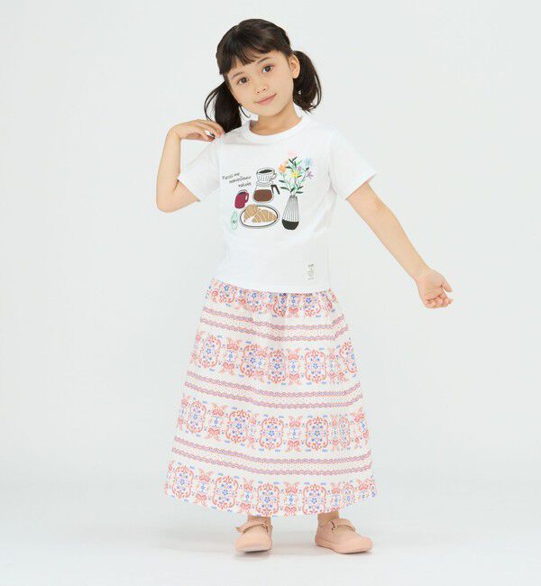 SHIPS Colors 「SHIPS Colors:〈洗濯機可能〉2WAY プリント スカート(100~140cm)」|フレア|