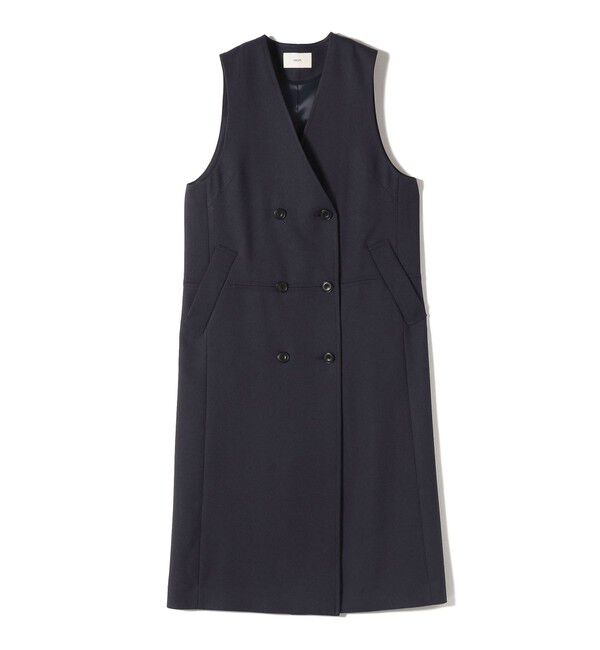SHIPS for women「〈手洗い可能〉シャークスキン ジレ ワンピース」|ワンピース|