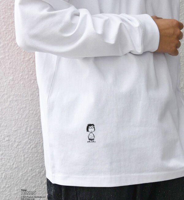 SHIPS any「SHIPS any: SNOOPY コラボ 75th グラフィック プリント Tシャツ(ロンT)◆」|Tシャツ・カットソー|