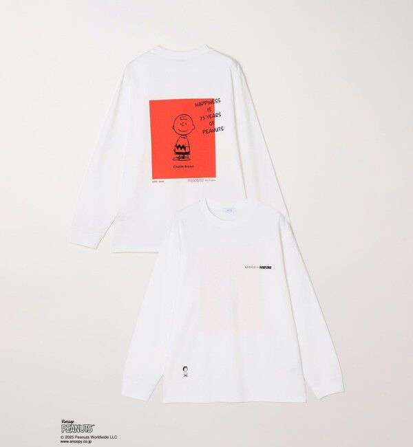 SHIPS any「SHIPS any: SNOOPY コラボ 75th グラフィック プリント Tシャツ(ロンT)◆」|Tシャツ・カットソー|