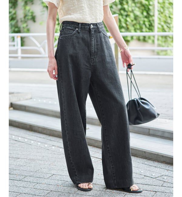 SLOBE IENA「LE DENIM ライトカーブバギーデニムパンツ」|デニム|