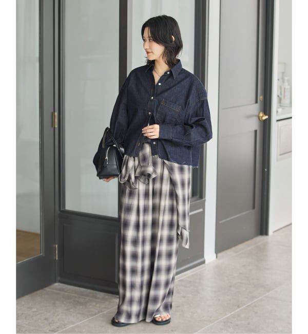 JOURNAL STANDARD「《予約》コーンデニムライトオンスクロップド シャツ」|シャツ・ブラウス|