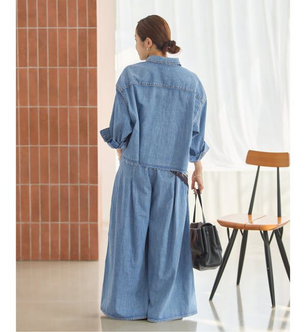 JOURNAL STANDARD「《予約》コーンデニムライトオンスクロップド シャツ」|シャツ・ブラウス|