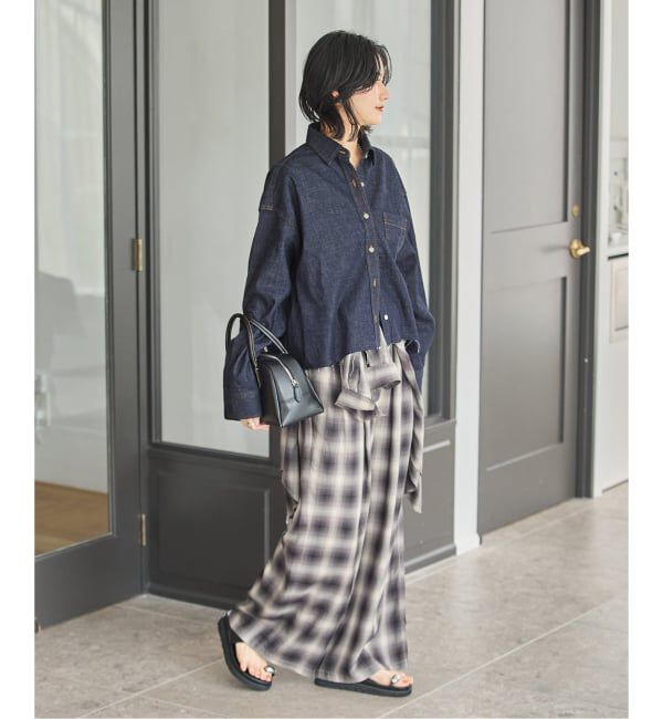 JOURNAL STANDARD「《予約》コーンデニムライトオンスクロップド シャツ」|シャツ・ブラウス|