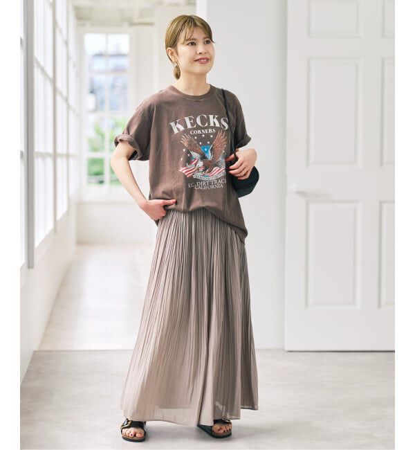 Spick and Span「スプリットジョーゼットプリーツスカート」|スカート|