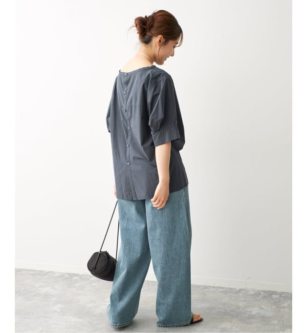 Spick and Span「スタンドカラーバックボタンブラウス」|シャツ・ブラウス|