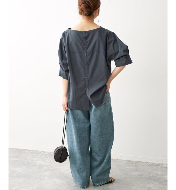 Spick and Span「スタンドカラーバックボタンブラウス」|シャツ・ブラウス|