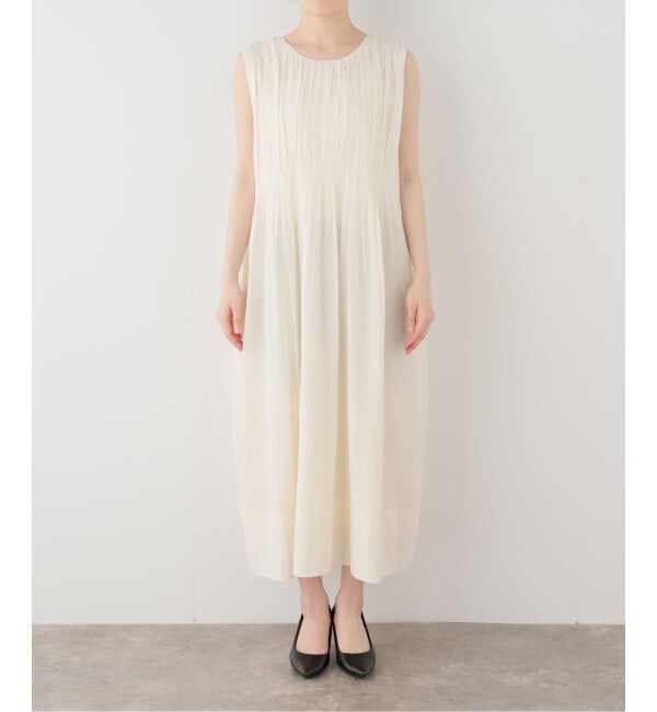  「【洗える】ボリュームタックワンピース」|ワンピース|