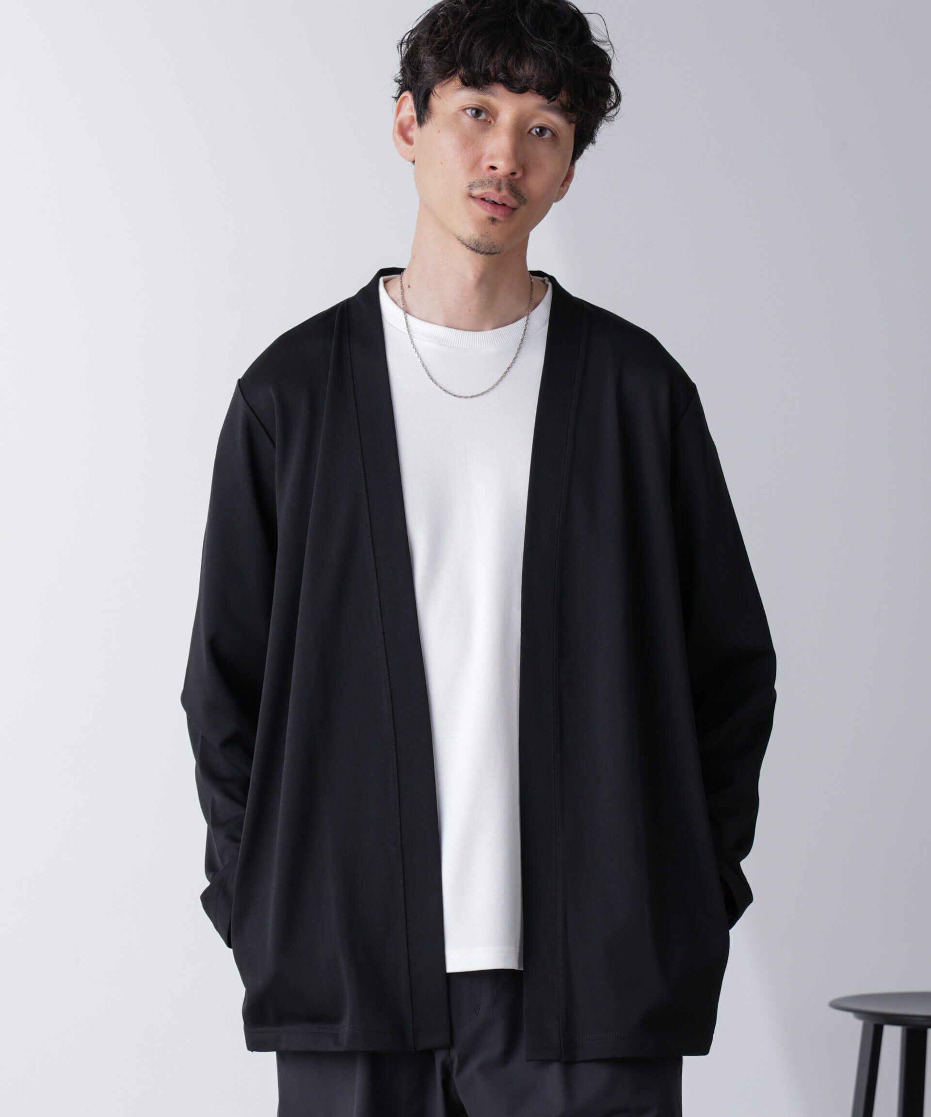 NANO universe「ダブルジャージー着流しカーディガン 24AW」|Tシャツ・カットソー|