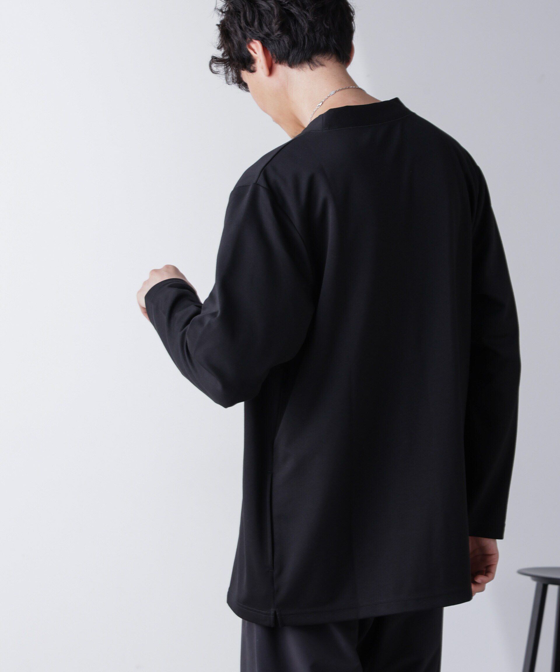 NANO universe「ダブルジャージー着流しカーディガン 24AW」|Tシャツ・カットソー|